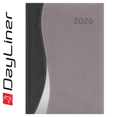 Határidőnapló Dubai A5 heti, fehér lapokkal fekete-szürke Dayliner 2027.