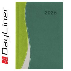 Határidőnapló Dubai A5 heti, fehér lapokkal zöld-zöld Dayliner 2026. Író- irodaszer, papíráru Dayliner