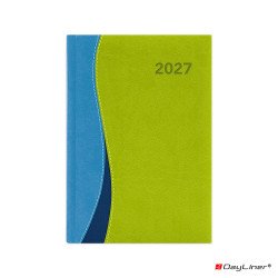 Határidőnapló Dubai A5 napi, fehér lapokkal kék-zöld Dayliner 2027. Író- irodaszer, papíráru Dayliner