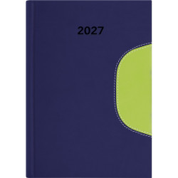 Határidőnapló Memphis A5 napi, fehér lapokkal kék-zöld Dayliner 2027. Író- irodaszer, papíráru Dayliner