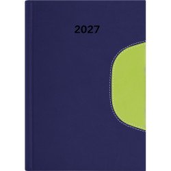 Határidőnapló Memphis A5 napi, fehér lapokkal kék-zöld Dayliner 2027. Író- irodaszer, papíráru Dayliner