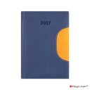 Határidőnapló Memphis B5 heti, fehér lapokkal kék-sárga Dayliner 2027.