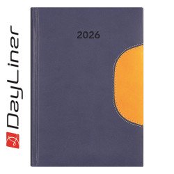 Határidőnapló Memphis B5 heti, fehér lapokkal kék-sárga Dayliner 2026. Író- irodaszer, papíráru Dayliner