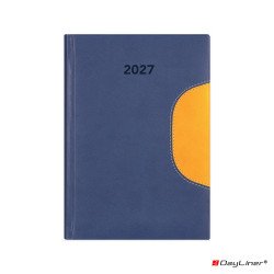 Határidőnapló Memphis B5 heti, fehér lapokkal kék-sárga Dayliner 2027. Író- irodaszer, papíráru Dayliner
