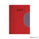 Határidőnapló Memphis B6 heti, fehér lapokkal piros-szürke Dayliner 2027.
