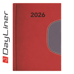 Határidőnapló Memphis B6 heti, fehér lapokkal piros-szürke Dayliner 2026. Író- irodaszer, papíráru Dayliner
