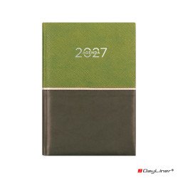 Határidőnapló Fifty A5 napi, fehér lapokkal zöld Dayliner 2027. Író- irodaszer, papíráru Dayliner