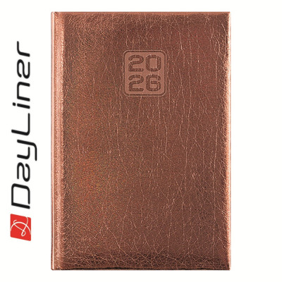Határidőnapló Mirror A5 napi, fehér lapokkal bronz Dayliner 2027.