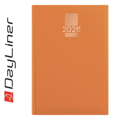 Határidőnapló MyPastel A5 heti, krémszínű lapokkal narancs Dayliner 2026.