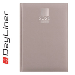 Határidőnapló MyPastel A5 napi, krémszínű lapokkal szürke Dayliner 2026. Író- irodaszer, papíráru Dayliner
