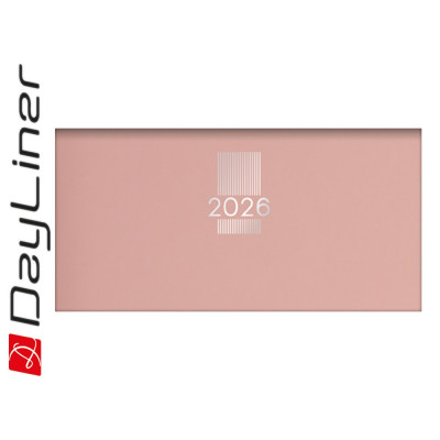 Zsebnaptár MyPastel fekvő heti, krémszínű lapokkal púder Dayliner 2026.