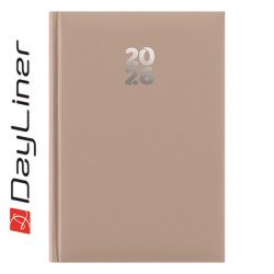 Határidőnapló Pannon A5 heti, fehér lapokkal natúr Dayliner 2026. Író- irodaszer, papíráru Dayliner