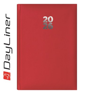 Határidőnapló Pannon A5 heti, fehér lapokkal piros Dayliner 2026.