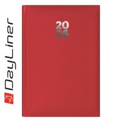 Határidőnapló Pannon A5 heti, fehér lapokkal piros Dayliner 2026. Író- irodaszer, papíráru Dayliner