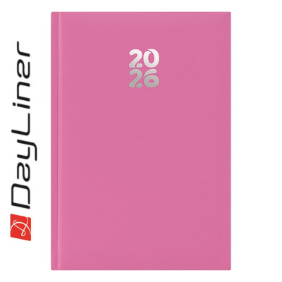 Határidőnapló Pannon A5 napi, fehér lapokkal fuchsia Dayliner 2026.