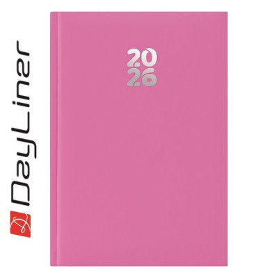 Határidőnapló Pannon A5 napi, fehér lapokkal fuchsia Dayliner 2027.
