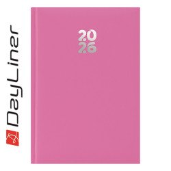 Határidőnapló Pannon A5 napi, fehér lapokkal fuchsia Dayliner 2026. Író- irodaszer, papíráru Dayliner