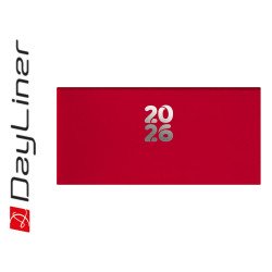 Zsebnaptár Pannon fekvő heti, fehér lapokkal piros Dayliner 2026. Író- irodaszer, papíráru Dayliner