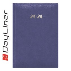 Határidőnapló Pellana A5 napi, fehér lapokkal kék Dayliner 2026. Író- irodaszer, papíráru Dayliner