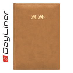 Határidőnapló Pellana A5 napi, fehér lapokkal okker Dayliner 2026. Író- irodaszer, papíráru Dayliner