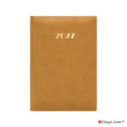 Határidőnapló Pellana A5 napi, fehér lapokkal okker Dayliner 2027. Író- irodaszer, papíráru Dayliner