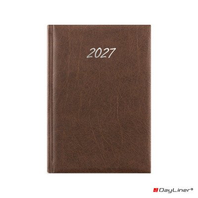 Határidőnapló Rebel A5 napi, krémszínű lapokkal antracit Dayliner 2027.
