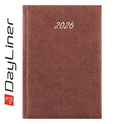 Határidőnapló Rebel A5 napi, krémszínű lapokkal bordó Dayliner 2027.