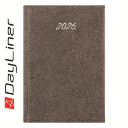 Határidőnapló Rebel A5 napi, krémszínű lapokkal szürke Dayliner 2026. Író- irodaszer, papíráru Dayliner