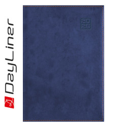Határidőnapló Square A5 napi, fehér lapokkal kék Dayliner 2026. Író- irodaszer, papíráru Dayliner