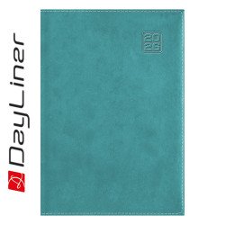Határidőnapló Square B5 heti, fehér lapokkal türkiz Dayliner 2026. Író- irodaszer, papíráru Dayliner