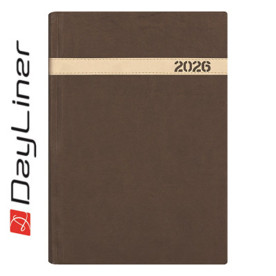Határidőnapló The Boss A5 napi, fehér lapokkal barna Dayliner 2026. Határidőnapló The Boss A5 napi, fehér lapokkal barna Dayliner 2026.