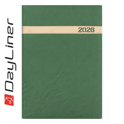 Határidőnapló The Boss A5 napi, fehér lapokkal zöld Dayliner 2026. Határidőnapló The Boss A5 napi, fehér lapokkal zöld Dayliner 2026.