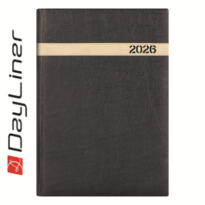 Határidőnapló The Boss B5 heti, fehér lapokkal fekete Dayliner 2026.