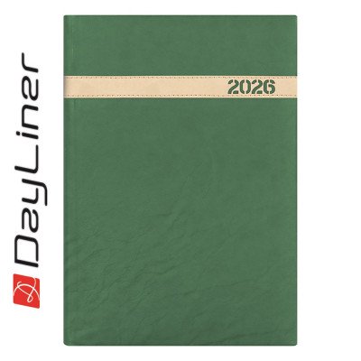 Határidőnapló The Boss B5 heti, fehér lapokkal zöld Dayliner 2027.