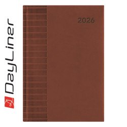 Határidőnapló Tucson A5 napi, fehér lapokkal barna Dayliner 2026. Író- irodaszer, papíráru Dayliner