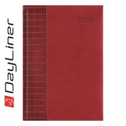 Határidőnapló Tucson A5 napi, fehér lapokkal piros Dayliner 2026. Író- irodaszer, papíráru Dayliner