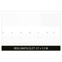 Asztali naptár könyöklő 570 x 380 mm, fehér lapokkal fekete Dayliner 2026. Író- irodaszer, papíráru Dayliner