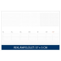 Asztali naptár könyöklő 570 x 380 mm, fehér lapokkal kék Dayliner 2026. Író- irodaszer, papíráru Dayliner
