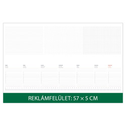 Asztali naptár könyöklő 570 x 380 mm, fehér lapokkal zöld Dayliner 2026. Író- irodaszer, papíráru Dayliner