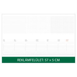 Asztali naptár könyöklő 570 x 380 mm, fehér lapokkal zöld Dayliner 2026. Író- irodaszer, papíráru Dayliner