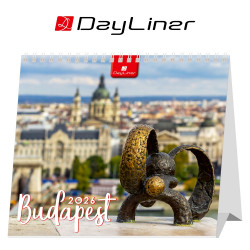Képes asztali naptár 150 x 130 mm, fehér lapokkal Budapest álló mini Dayliner 2026. Író- irodaszer, papíráru Dayliner