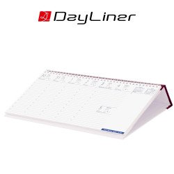 Asztali naptár Club 320 x 150 mm, fehér lapokkal bordó műbörrel borított tartóval Dayliner 2026. Író- irodaszer, papíráru Dayliner