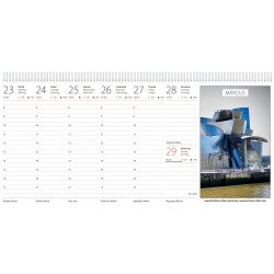 Képes asztali naptár Képes világ 320 x 150 mm, fehér lapokkal álló karton tartóval Dayliner 2026. Író- irodaszer, papíráru Dayliner