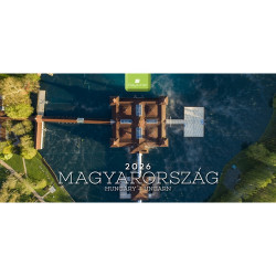 Képes asztali naptár Magyarország 320 x 150 mm, fehér lapokkal tömb Dayliner 2026. Író- irodaszer, papíráru Dayliner
