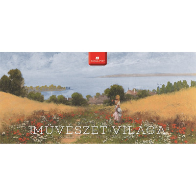 Képes asztali naptár Művészet 320 x 150 mm, fehér lapokkal álló karton tartóval Dayliner 2026.