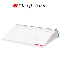 Asztali naptár Oktáv 320 x 150 mm, fehér lapokkal Oktáv fekvő zöld műbörrel borított tartóval Dayliner 2026. Író- irodaszer, papíráru Dayliner
