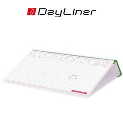 Asztali naptár Oktáv 320 x 150 mm, fehér lapokkal Oktáv fekvő zöld műbörrel borított tartóval Dayliner 2026. Író- irodaszer, papíráru Dayliner