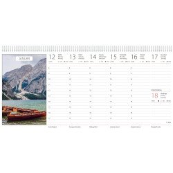 Képes asztali naptár Természet 320 x 150 mm, fehér lapokkal fekvő fehér karton tartóval Dayliner 2026. Író- irodaszer, papíráru Dayliner
