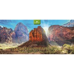 Képes asztali naptár Természet 320 x 150 mm, fehér lapokkal fekvő fehér karton tartóval Dayliner 2026. Író- irodaszer, papíráru Dayliner