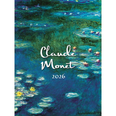 Falinaptár képes 330 × 600 mm, fehér lapokkal Claude Monet Dayliner 2026.